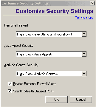 custamize security